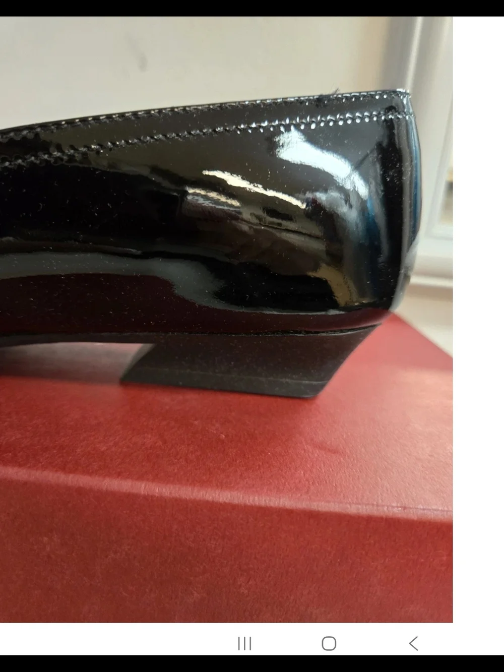 Salvatore Ferragamo Women's Black BONNIE LOAFERS Patent Shiny LEATHER SIZE 8.5 C